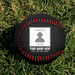 Pelota De Béisbol Su foto aquí Nombre y edad