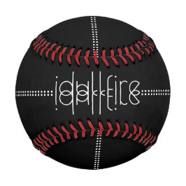 Pelota De Béisbol Su nombre como glifos extranjeros único negro