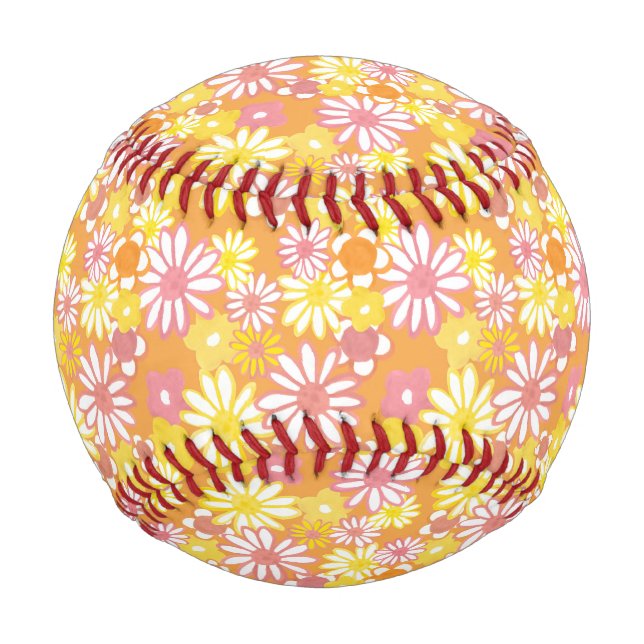 Pelota De Béisbol Summer Daisies Béisbol (Anverso)