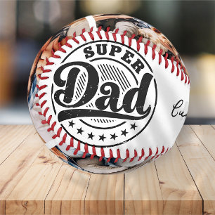 Pelota De Béisbol Super Papá Moderno Atlético 3 Fotos Día del Padre