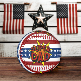 Pelota De Béisbol Super Papá Patriótico