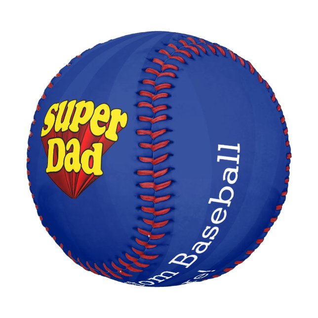 Pelota De Béisbol Superhéroe del Día del Padre Azul Rojo de Super Pa (Angular)