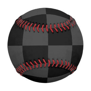 Pelota De Béisbol Tablero de ajedrez negro clásico y negro humeante