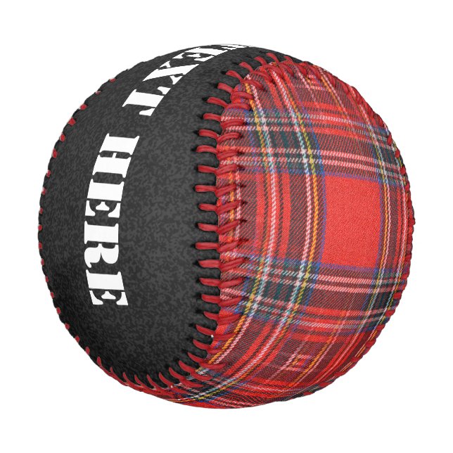 Pelota De Béisbol Tartán plancha patrón tela roja real (Angular)