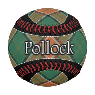 Pelota De Béisbol Tartan Sueño Escocés Clan Pollock