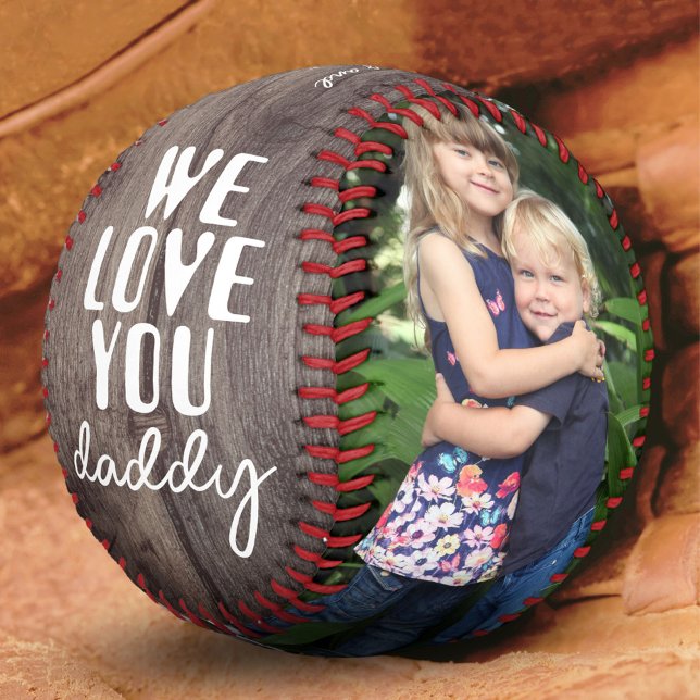 Pelota De Béisbol Te Ama Papi Madera Rústica 2 Collage de fotos (Subido por el creador)