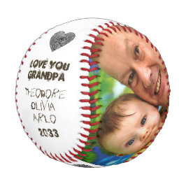 Pelota De Béisbol Te quiero abuelo Personalizado Collage de fotos Ke