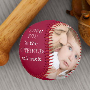 Pelota De Béisbol Te quiero en el exterior y en la parte posterior d