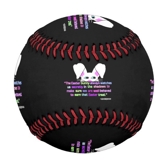 Pelota De Béisbol Te Veo, Béisbol Conejo De Pascua (Anverso)