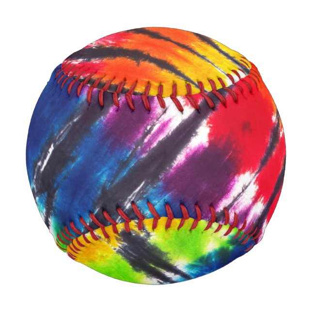 Pelota De Béisbol Tejido de arcoiris (Anverso)