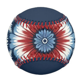 Pelota De Béisbol Tejido rojo, blanco y azul