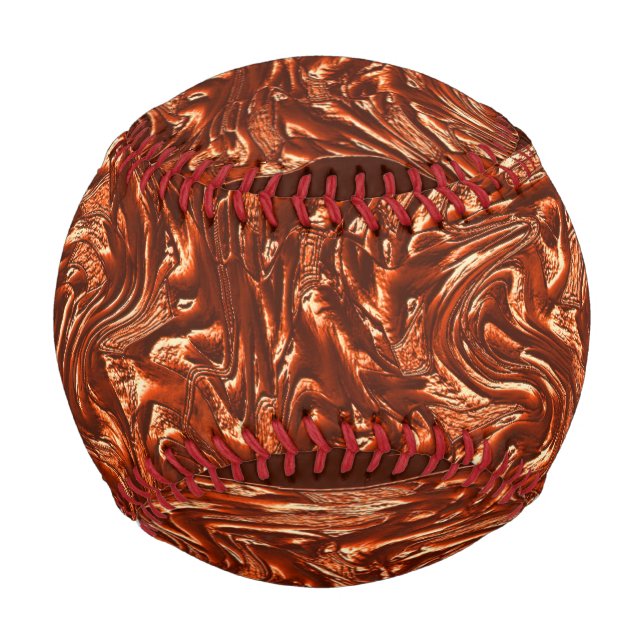 Pelota De Béisbol Terracota marrón texturizada, 'fallida' (Anverso)