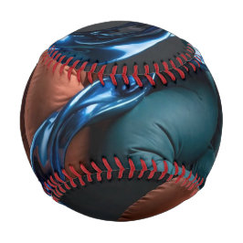 Pelota De Béisbol Terracotta Flujo Teal - 3D Vertical Colorido