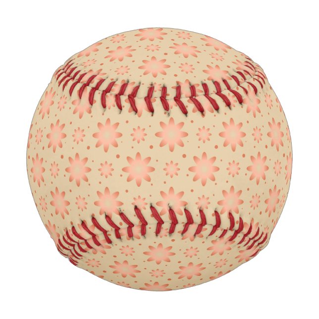 Pelota De Béisbol Terracotta naranja y arena beige delicada margarit (Anverso)