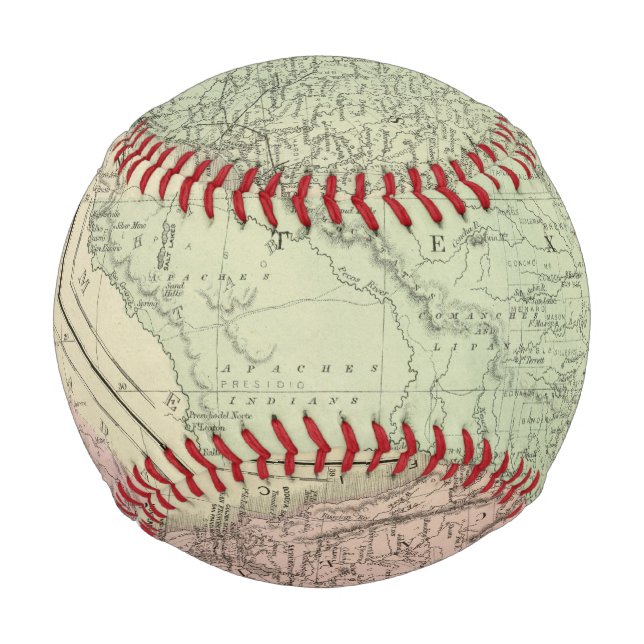 Pelota De Béisbol Texas, California (Anverso)