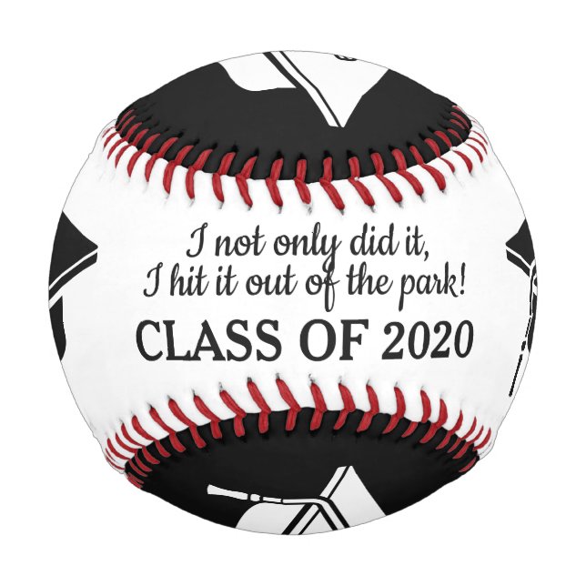 Pelota De Béisbol texto personalizado Béisbol de graduación (Anverso)