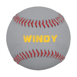 Pelota De Béisbol Texto personalizado desvanecido en amarillo sobre 