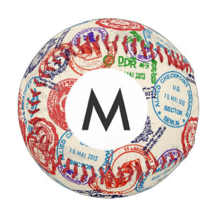 Pelota De Béisbol Textura con sellos reales.