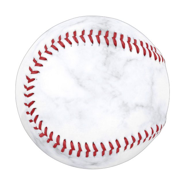 Pelota De Béisbol Textura de mármol blanco (Anverso izquierdo)