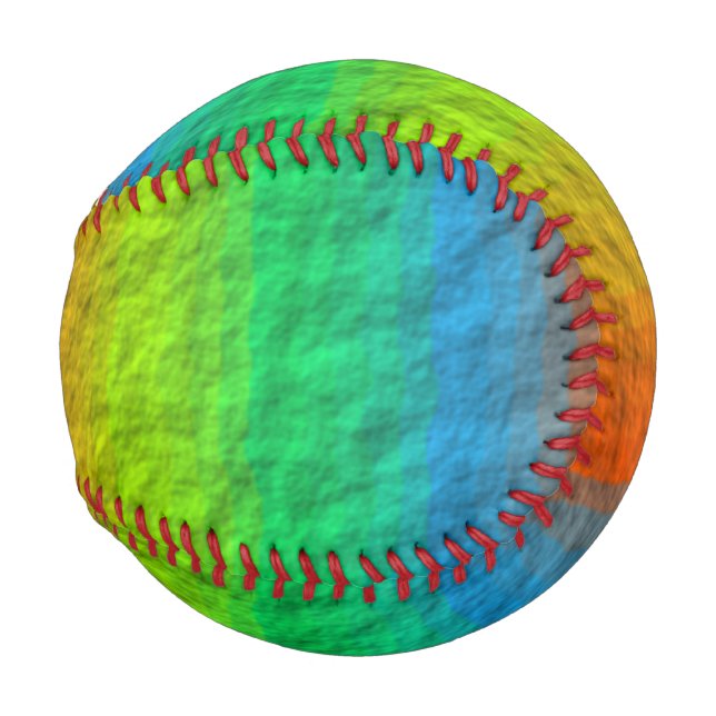 PELOTA DE BÉISBOL TEXTURA DE RAINBOW STRIPES (Reverso Izquierdo)
