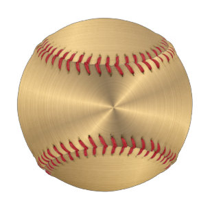 Pelota De Béisbol Textura radial metálica de oro personalizada