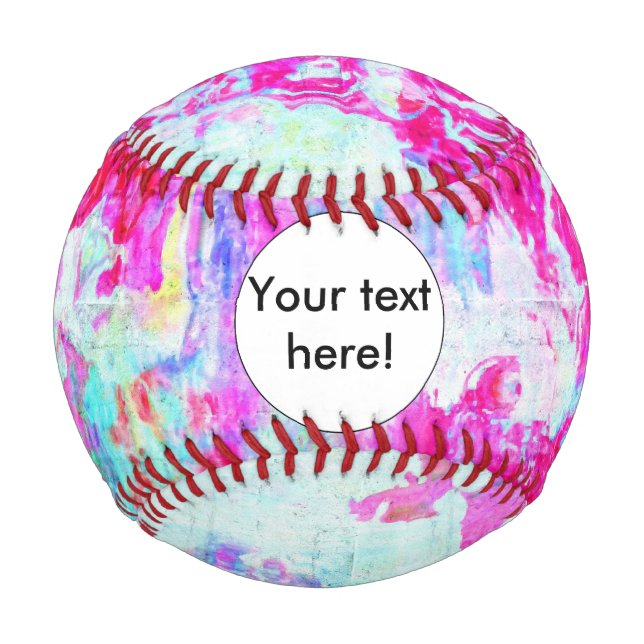 Pelota De Béisbol Textura roja rosa (Anverso)