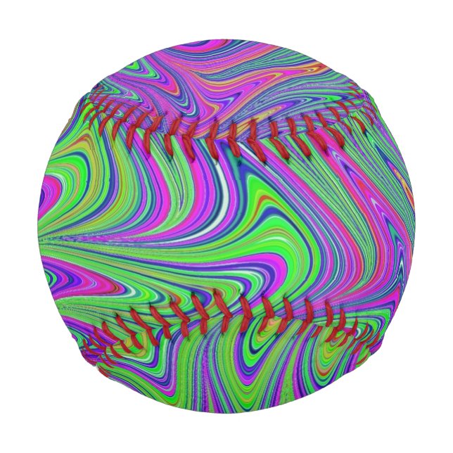 Pelota De Béisbol texturas psicodélicas (Anverso)