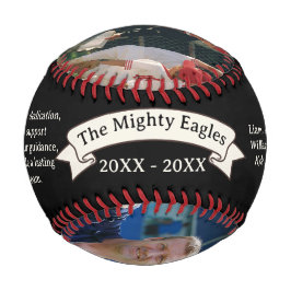 Pelota De Béisbol Thank You Coach Appreciation Photo & Team Roster