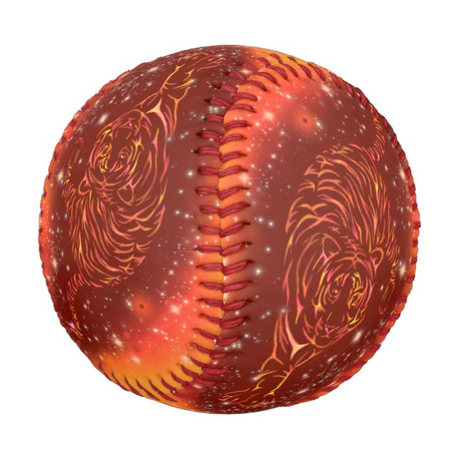 Pelota De Béisbol Tigres De Béisbol Corriendo En La Noche De Galaxy  (Angular)