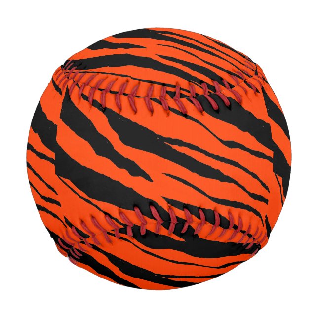 Pelota De Béisbol Tigres de Béisbol-Diseño Negro 2 (Anverso)
