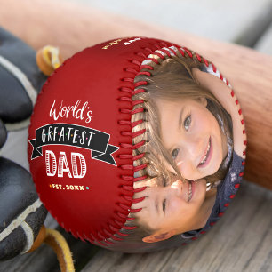 Pelota De Béisbol Tipografía Moderna y Negrita del Mejor Papá del Mu