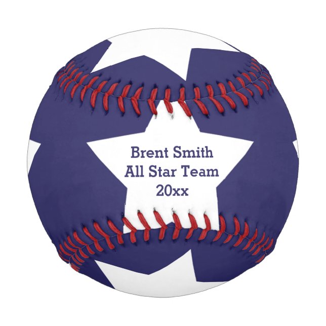 Pelota De Béisbol Todas las estrellas personalizadas (Reverso)