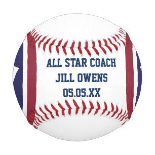 Pelota De Béisbol Todo Entrenador De Béisbol De Star Gracias Rojo,