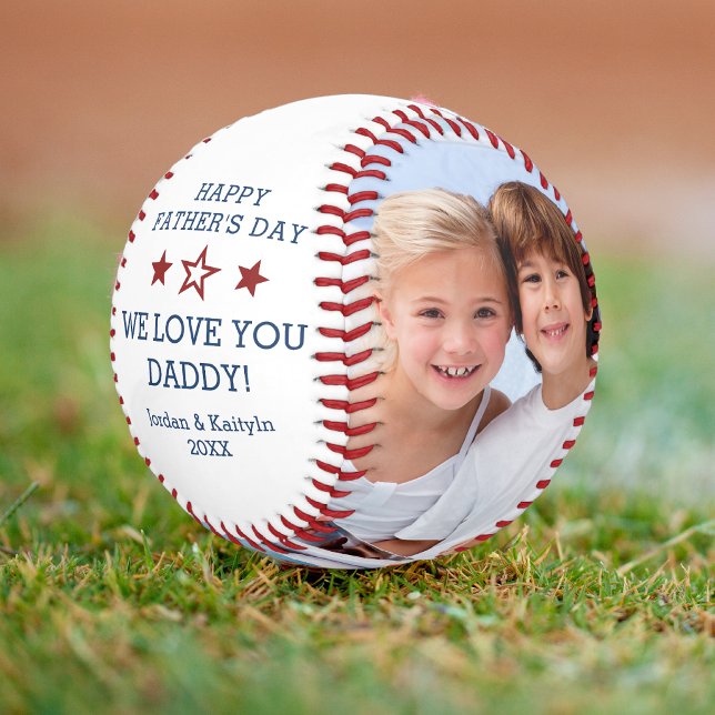 Pelota De Béisbol TODOS LOS PADRES ESTRELLA Feliz Día del Padre 2 Fo (Subido por el creador)