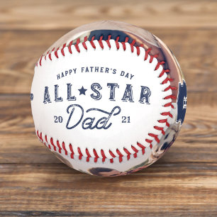 Pelota De Béisbol Todos los Papá Estrella   Fotografía y monograma d