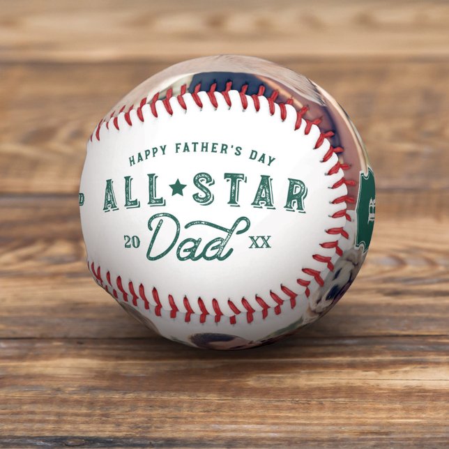 Pelota De Béisbol Todos los Papá Estrella | Fotografía y monograma d (Subido por el creador)