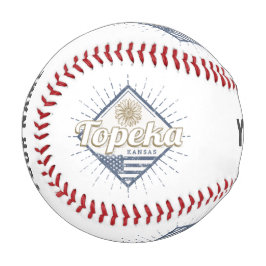 Pelota De Béisbol Topeka City Kansas Estados Unidos Sunflower Estado