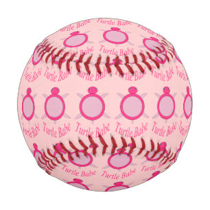 Pelota De Béisbol Tortuga rosada pequeña bebe béisbol