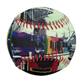 Pelota De Béisbol Tranvía a rayas, con puente