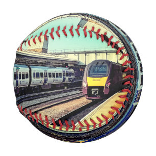 Pelota De Béisbol Tren azul y gris