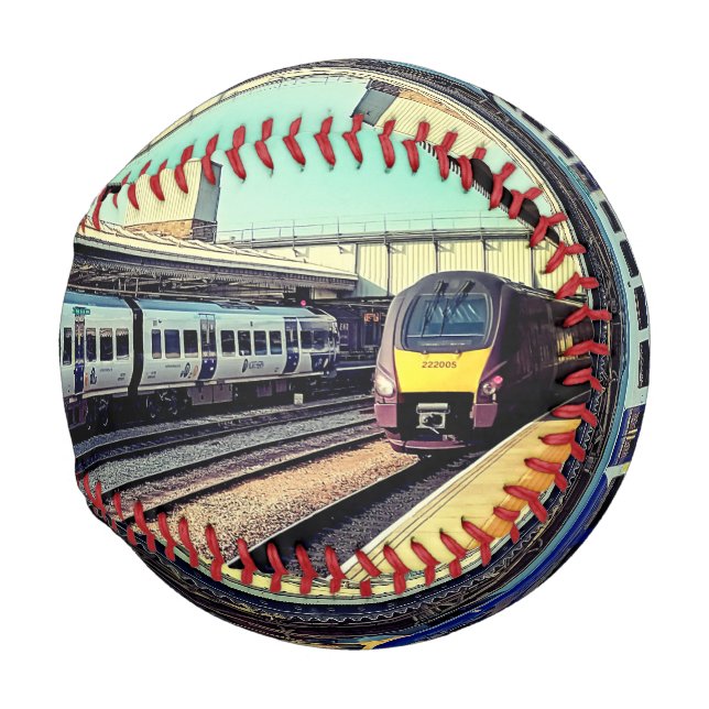 Pelota De Béisbol Tren azul y gris (Anverso derecho)