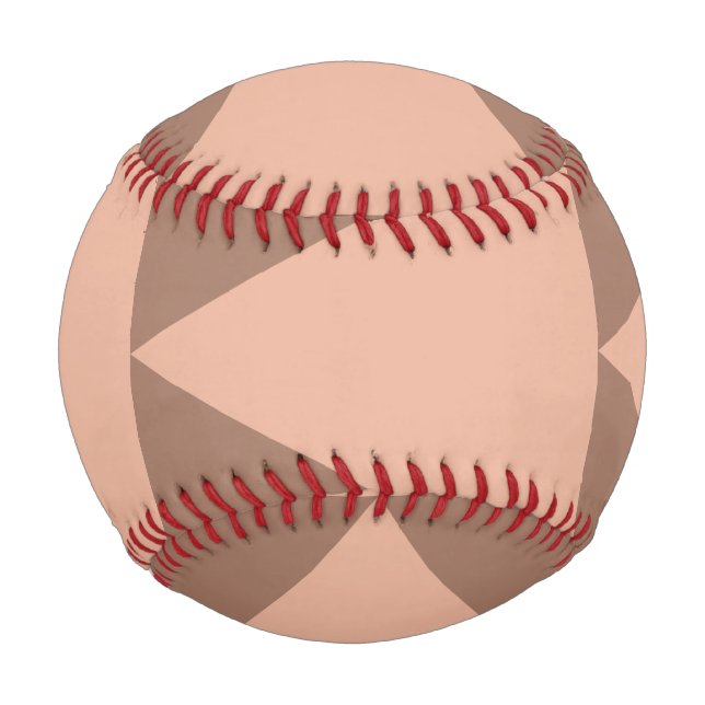 Pelota De Béisbol Triángulos geométricos grandes Mocha Mousse Dusty  (Anverso)