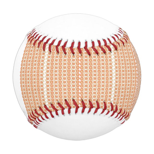 Pelota De Béisbol un fondo de rayas blancas y naranja con un fondo p (Anverso)