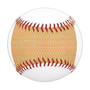 Pelota De Béisbol un fondo naranja y amarillo con un patrón