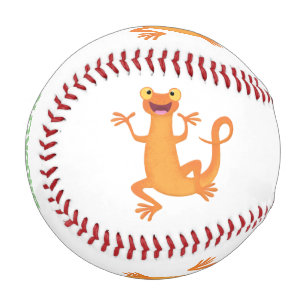 Pelota De Béisbol Un naranja alegre y lindo bailando