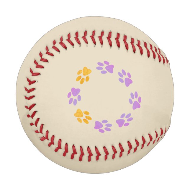 Pelota De Béisbol Un pie de mascota en tu béisbol (Anverso izquierdo)