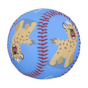 Pelota De Béisbol Una chiflada hiena riéndose del ilustracion person
