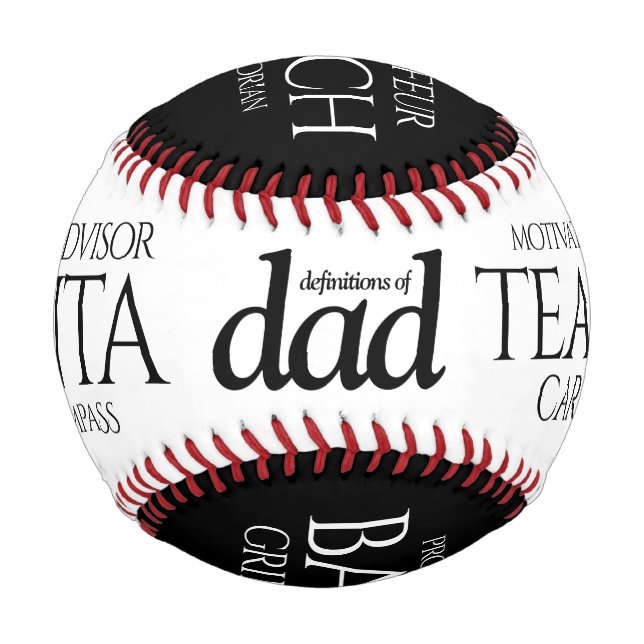 Pelota De Béisbol Unas definiciones divertidas de papá Job Career Ta (Reverso)