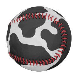 Pelota De Béisbol Vaca Estampado Negro y Blanco