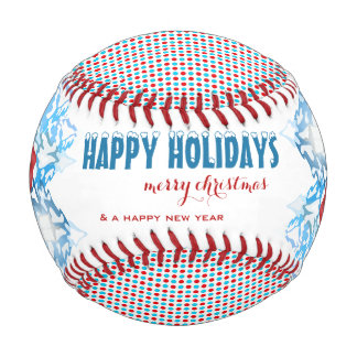 Pelota De Béisbol Vacaciones de Navidades Snowy, Personalizado de Ca
